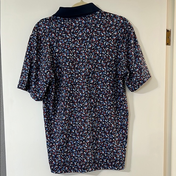 Walter Hagen Men's Polo with Navy and Red Floral Pattern - Picture 6 of 6